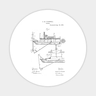 Fishing Dredge Vintage Patent Hand Drawing Magnet